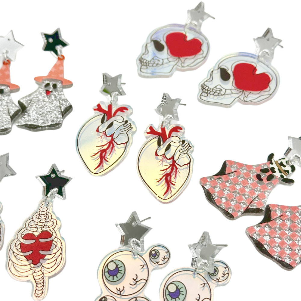 Wholesale Halloween Laser Acrylic Earrings ACC-ES-Weiw007