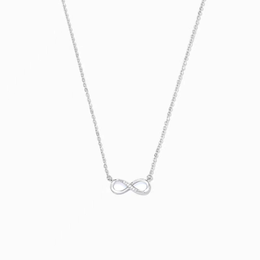 Wholesale  S925 sterling silver 8-word necklace  unlimited lucky symbol niche  clavicle chain