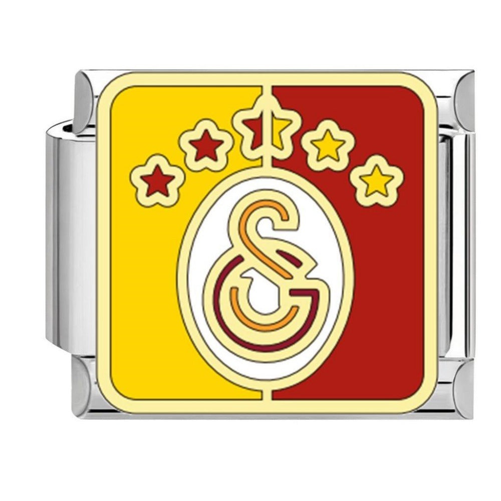 Wholesale Titanium Steel DIY Italian Charm Bracelet With Football Club Pattern Modular Accessory For Gift And Resale