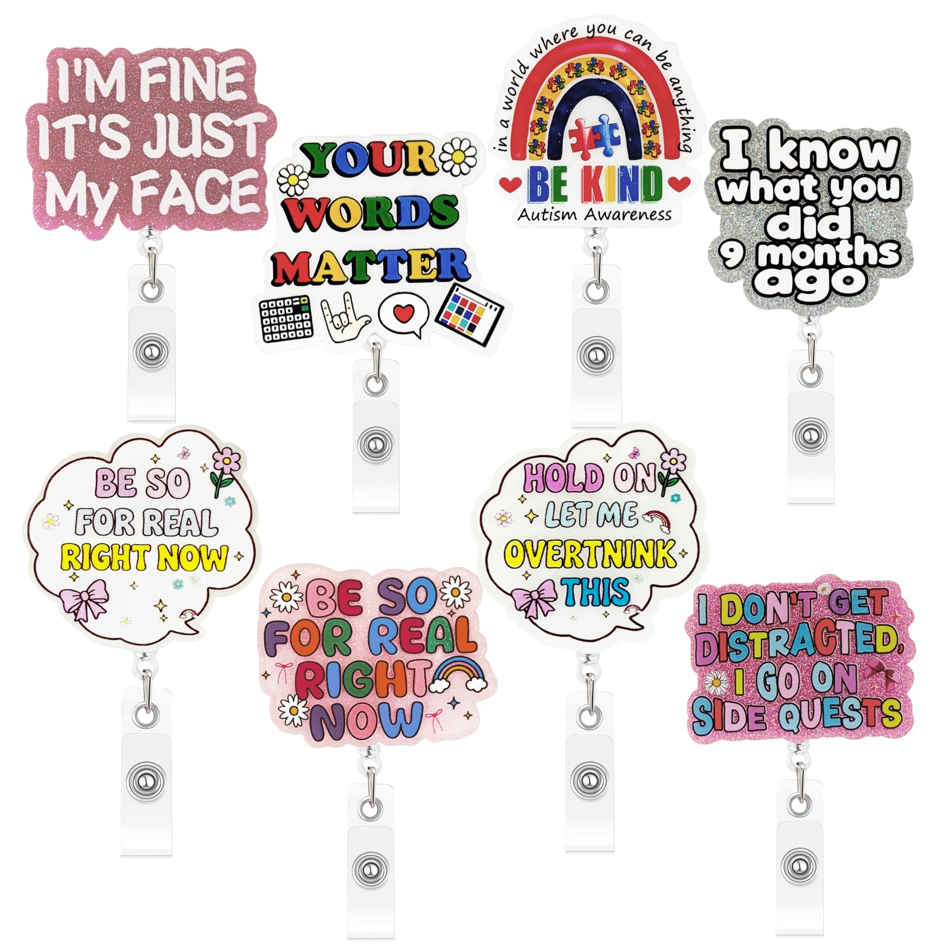 Wholesale Fun Design Retractable Badge Reel In ABS Custom Logo Available For Office Or Event Fashion Accessory