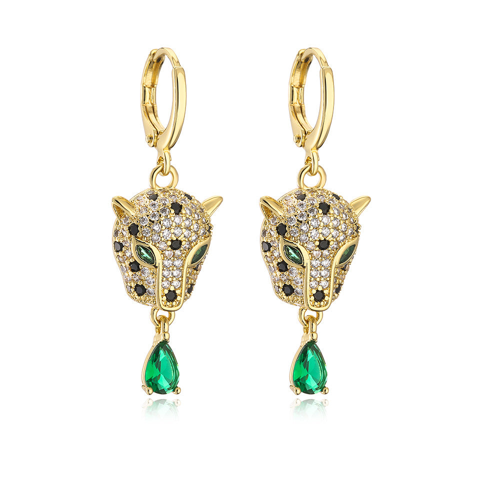 Wholesale Leopard Print Pendant Earrings