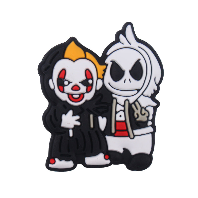 Wholesale 5pcs Cartoon Halloween Pumpkin Skull Silicone Focal Beads ACC-BDS-GuangTian034