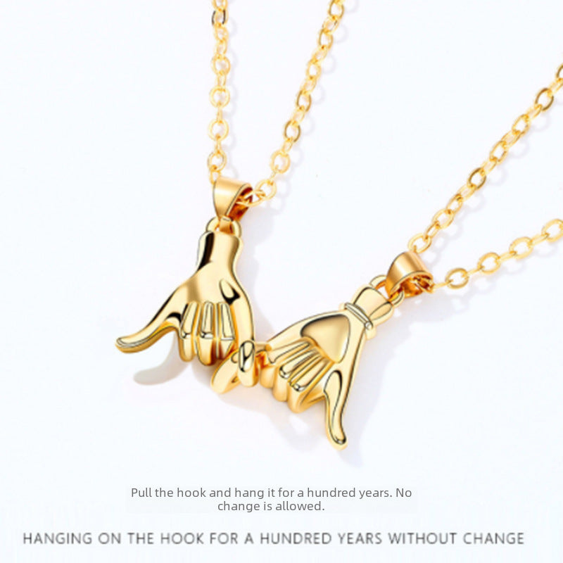 Wholesale  hook couple pendant design sense Valentine's Day necklace