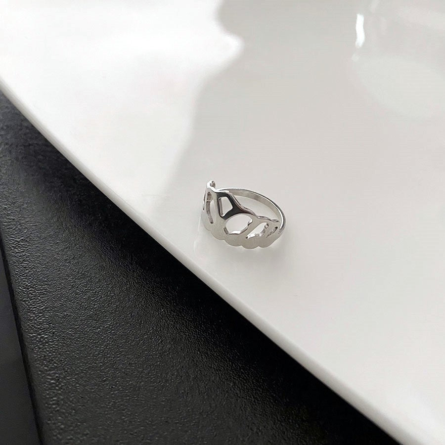 Wholesale Round Titanium Steel Rings Light Luxury Rings ACC-RS-Yuxi003