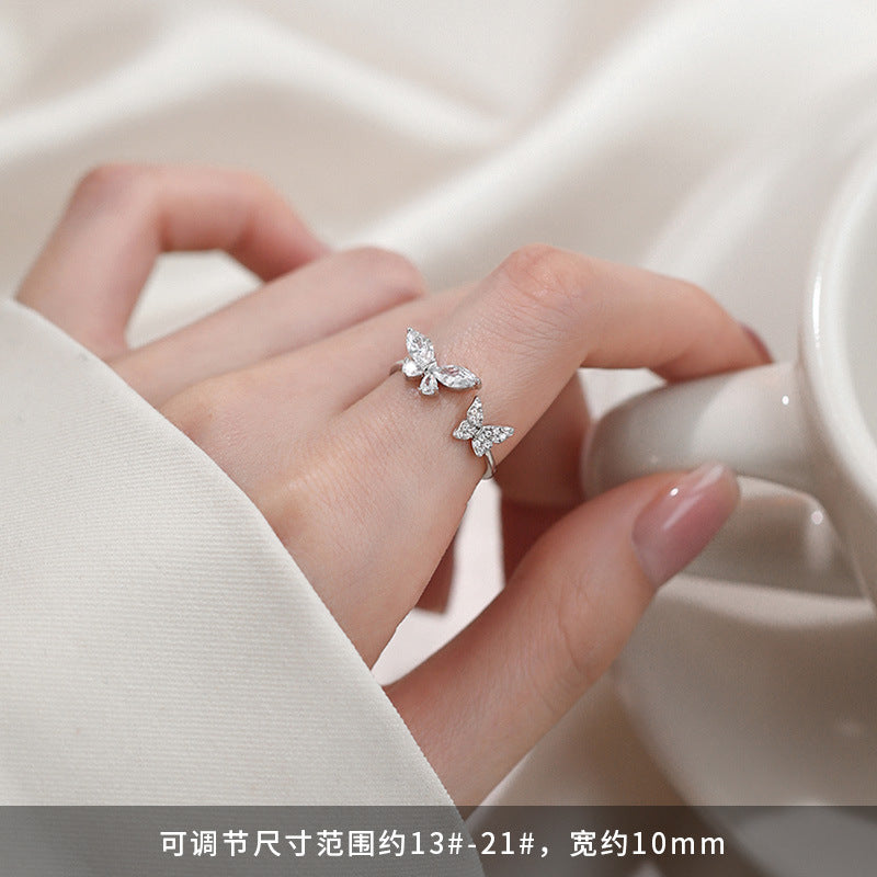 Wholesale 925 sterling silver butterfly ring