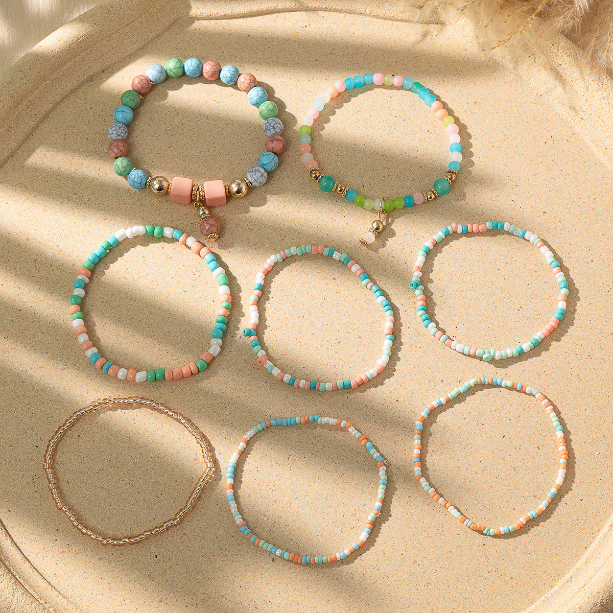 Wholesale Resort Style Bohemian Rice Bead Bracelets ACC-BT-XLH002