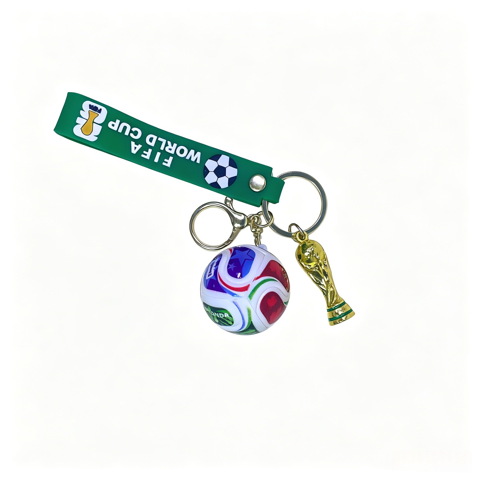 Wholesale PVC World Cup Soccer Keychain Cartoon Bag Charm Car Key Accessory