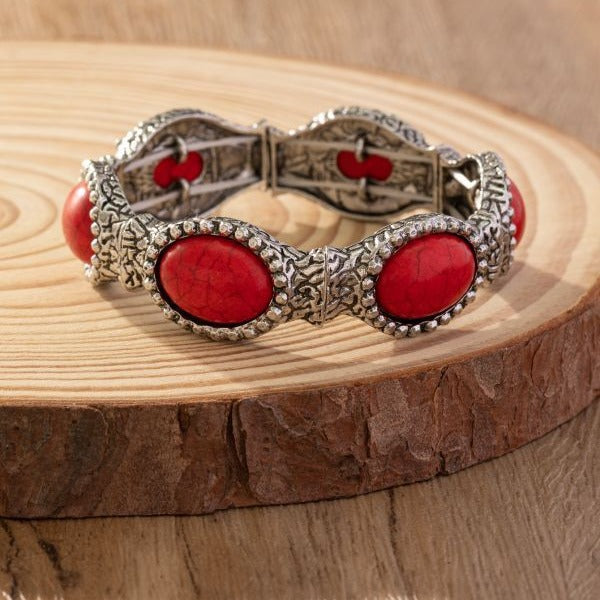 Wholesale Bohemian Oval Pattern Turquoise Bracelet ACC-BT-Gaoz003