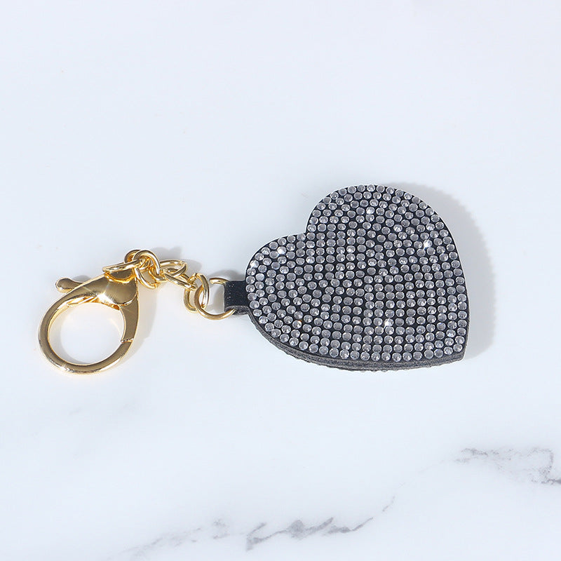 Wholesale Cute Diamond Small Heart Mirror Keychains ACC-KC-RuiJie004