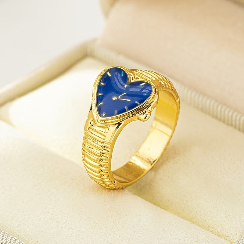 Wholesale  retro love small gold watch ring
