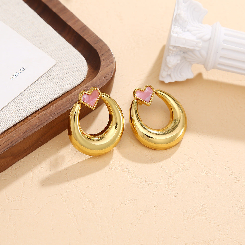 Wholesale Love  Titanium Steel Earrings