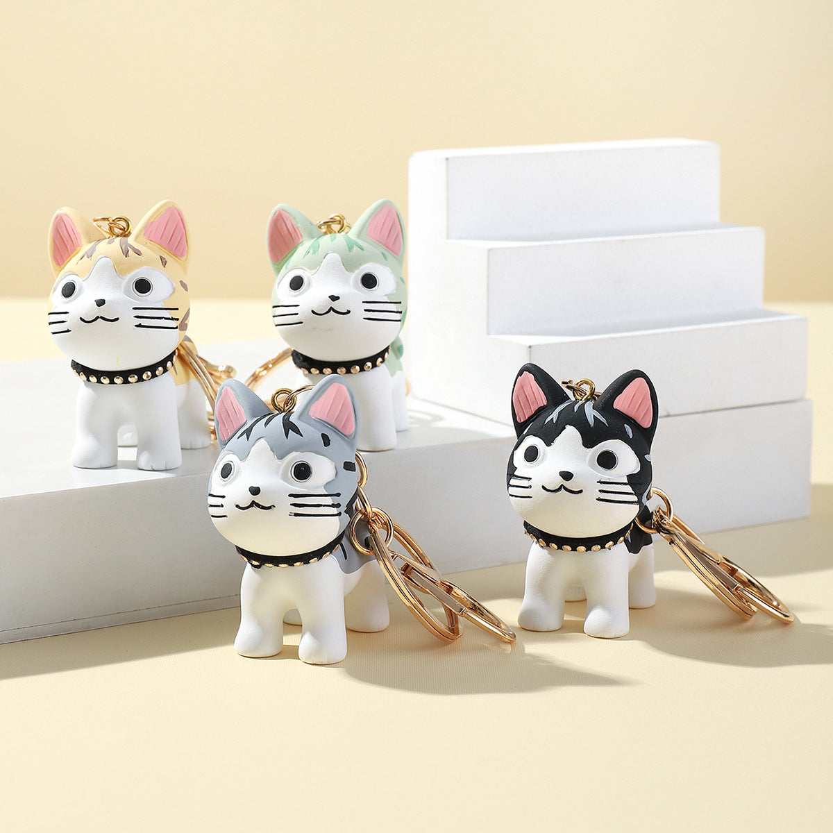 Wholesale Cute Resin Pet Cat Keychains ACC-KC-RongRui003