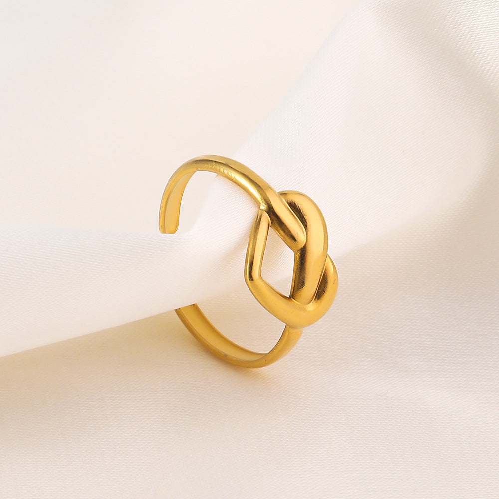 Wholesale Titanium Steel Ring Gold Plated Niche Light Luxury  Ring