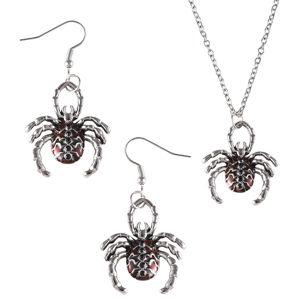 Wholesale Electroplated Zinc Alloy Gothic   Jewelry Set Retro Animal Earrings Necklace Party Wear Gift