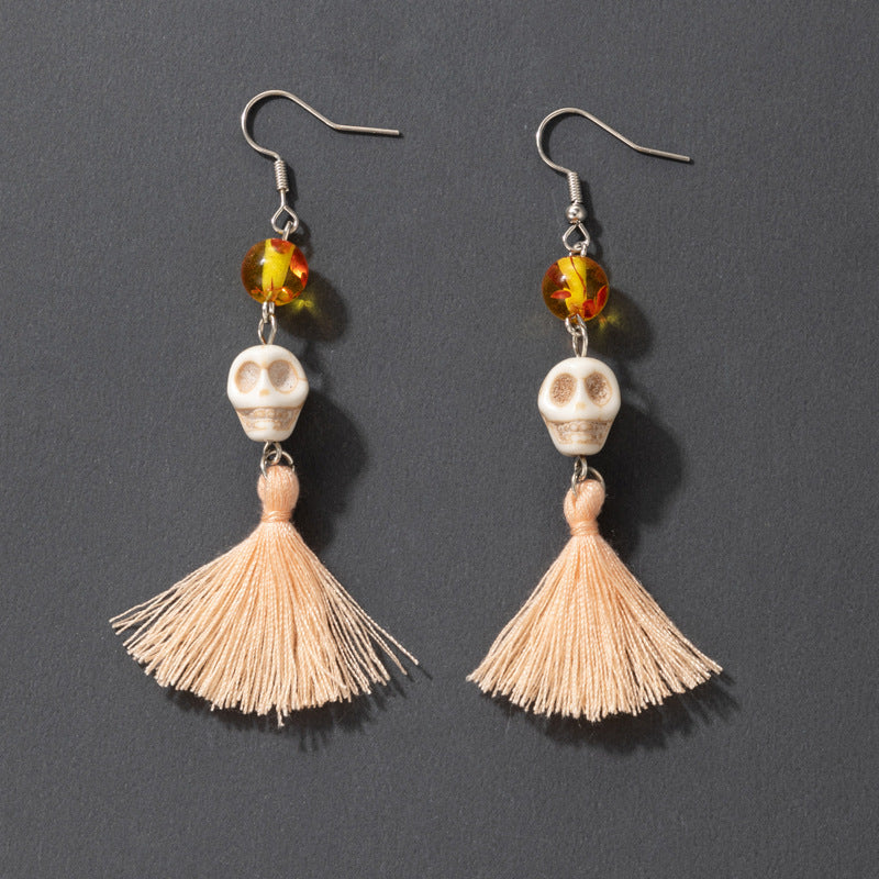 Wholesale   Skull Ear Hook  Bow Earrings