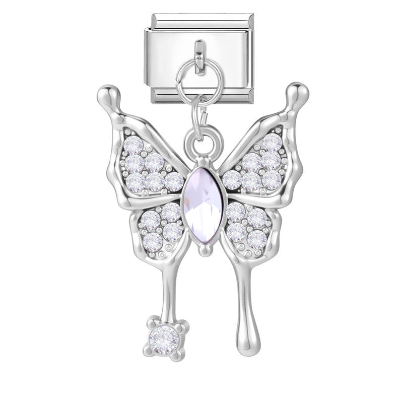 Wholesale Italian steel pendant bracelet module accessories necklace DIY