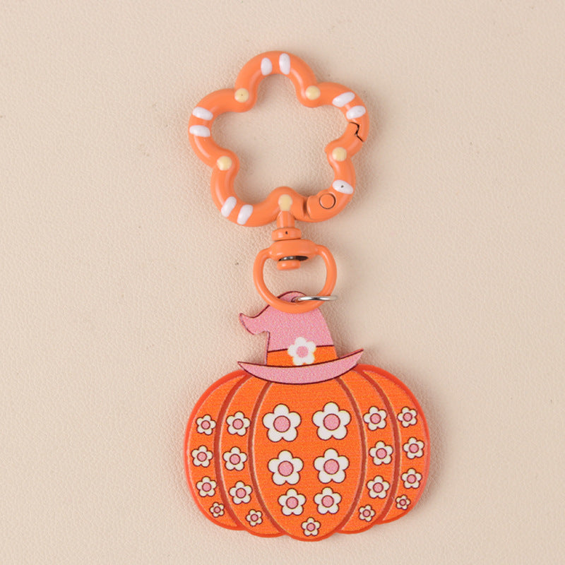 Wholesale  Acrylic Fun   Series Cartoon Funny Pumpkin Ghost Keychains