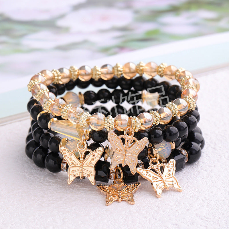 Wholesale Multi-layer Creative Bohemian Butterfly Crystal Beaded Bracelet ACC-BT-FengLi004