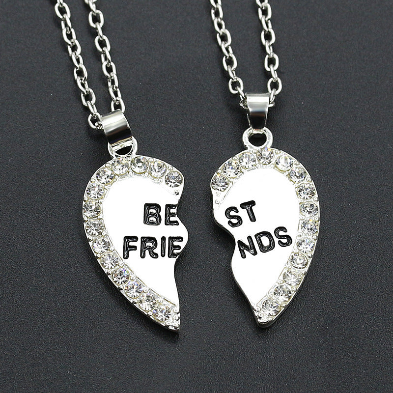 Wholesale Alloy star moon  and sun interlocking best friend necklaces