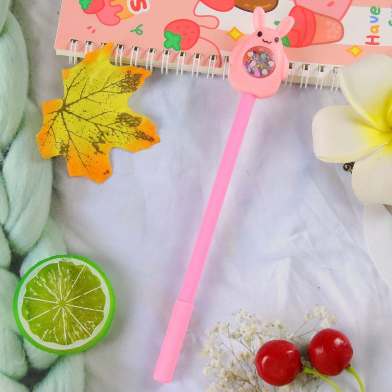 Wholesale Cartoon rabbit sequins neutral pen