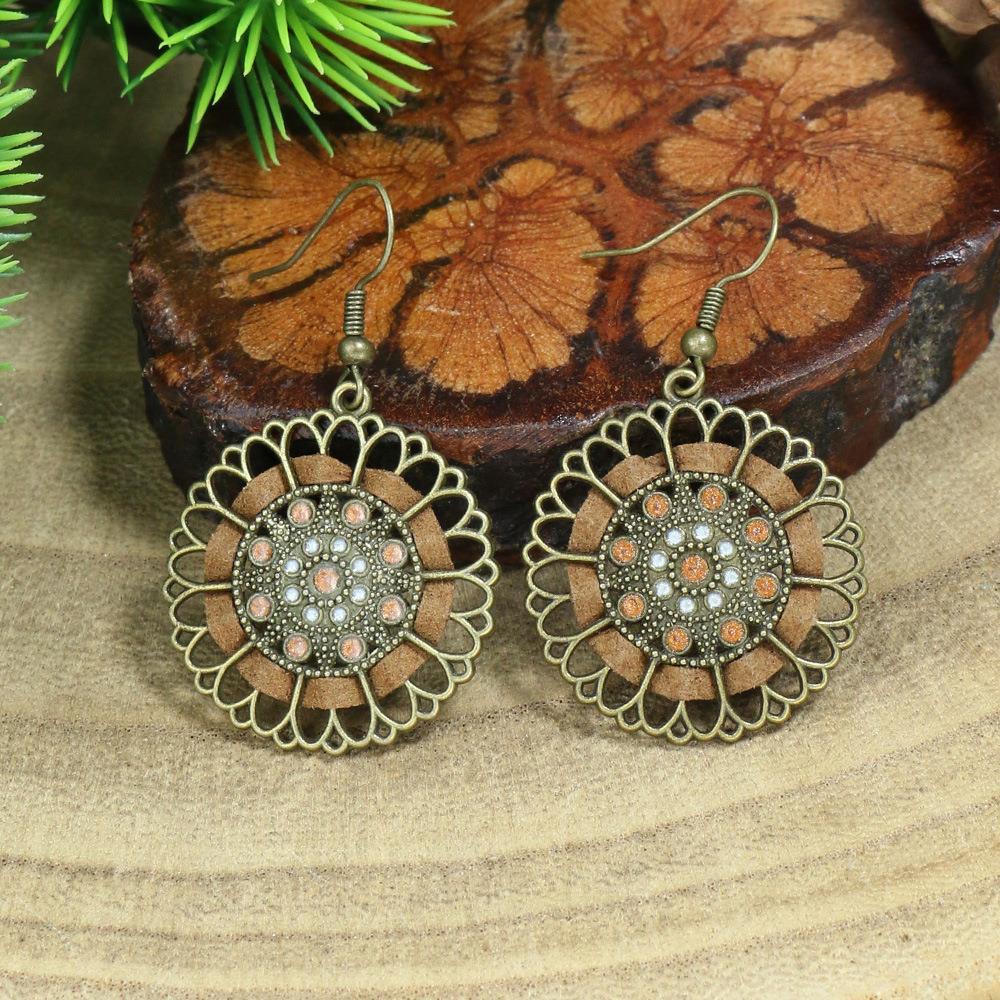 Wholesale Ethnic Style Tassel Round Earrings Fashion Accessory Gift for Women