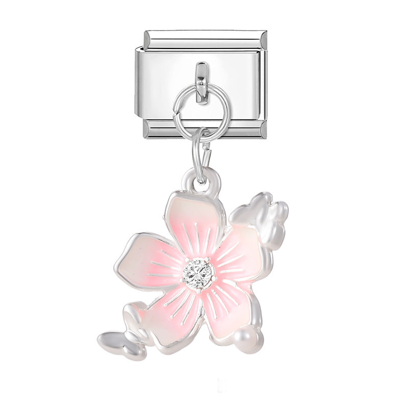 Wholesale Italian Charm Bracelet 9mm DIY  Fresh and Exquisite   Stainless Steel Composable Bracelet