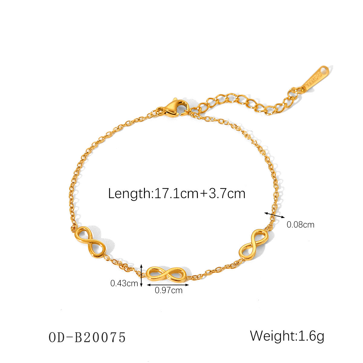 Wholesale 18K gold-plated bracelet stainless steel bracelet