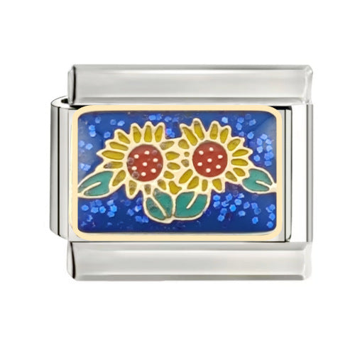 Wholesale talian Charm Starter Bracelets DIY square Single Section Creative Stainless Steel Composable Bracelet