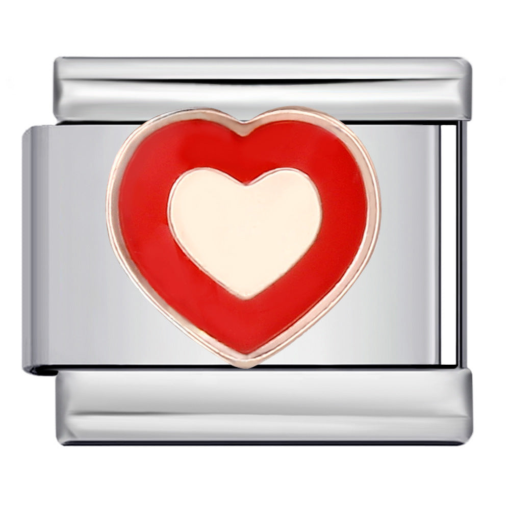 Wholesale Italian Charm Bracelet 9mm DIY Splicing Removable Love Element Stainless Steel Composable Bracelet