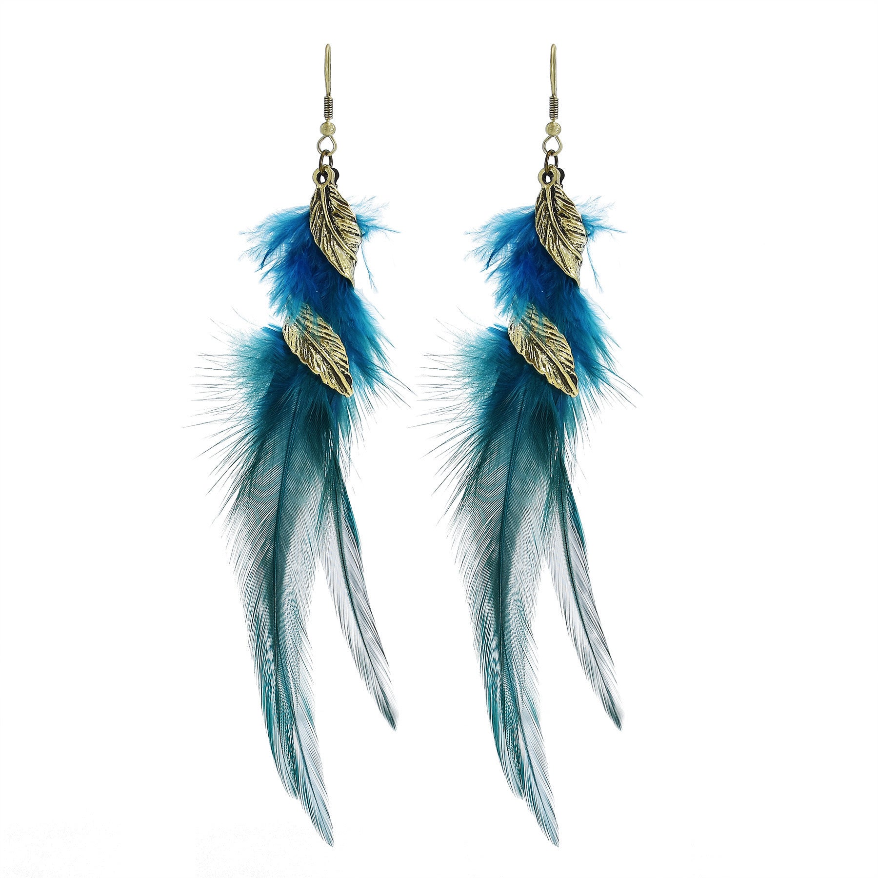 Wholesale Bohemian ethnic style feather alloy  earrings