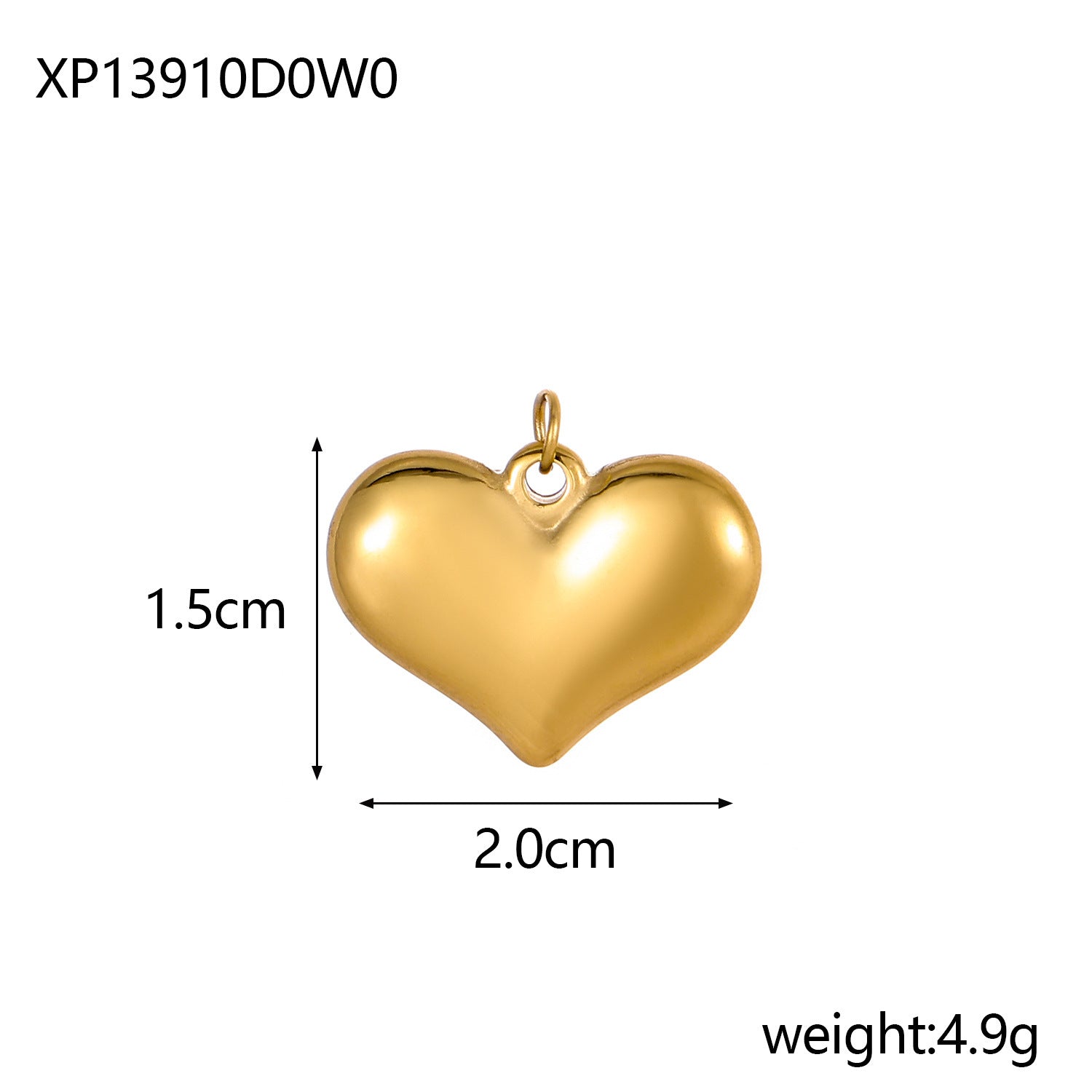 Wholesale love heart pendant stainless steel  pendant