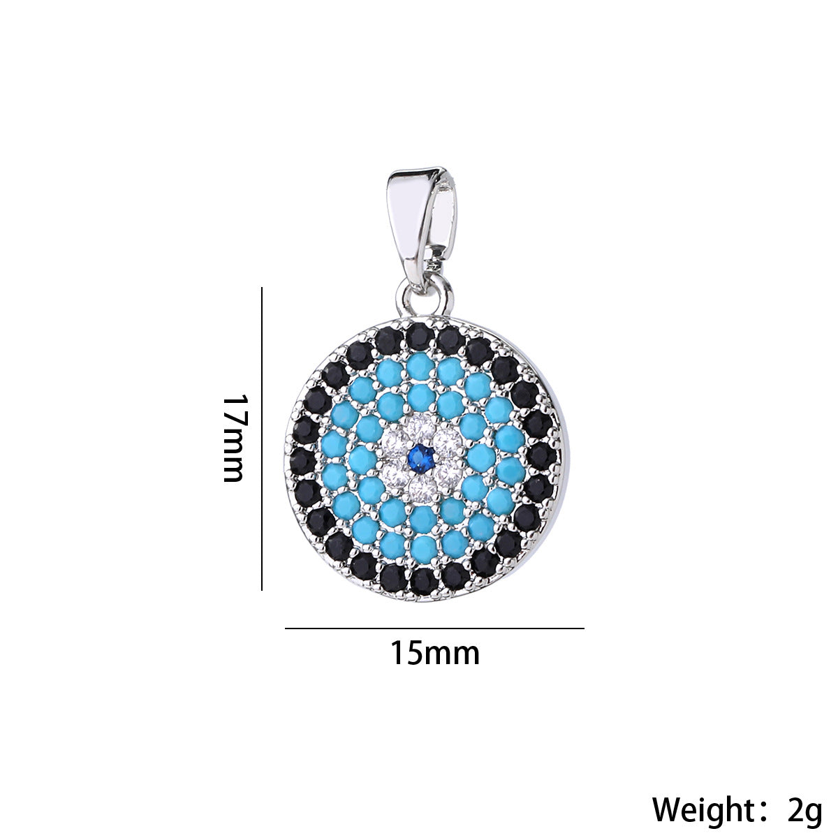 Wholesale Fashion Boho Evil Eye Gold Plated Brass Zircon Pendant For DIY Necklace Making Boutique Resale