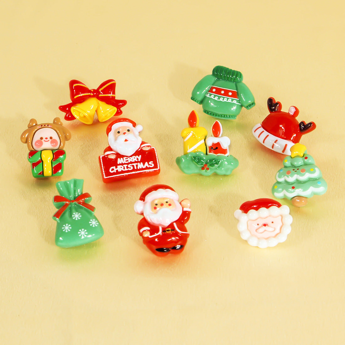Wholesale Cartoon Cute Santa Claus Christmas Tree Earrings ACC-ES-Tengc004