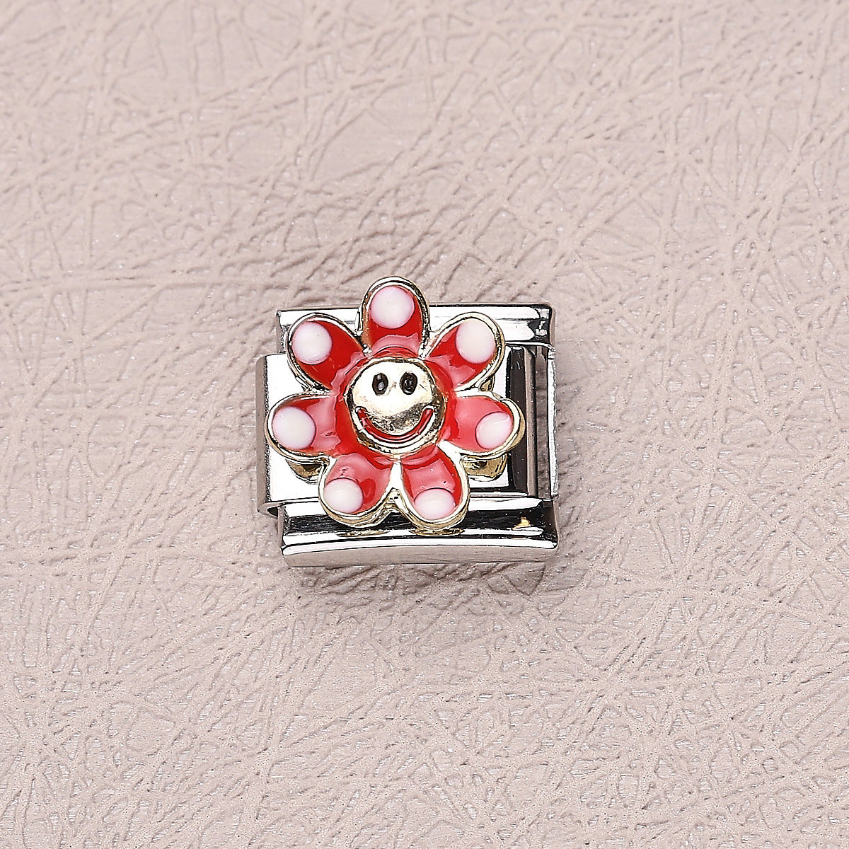 Pulsera de encanto italiano de 10 piezas al por mayor de 9 mm Diy Spliting Butterfly Ladybug Acero inoxidable Pulsero compuesto