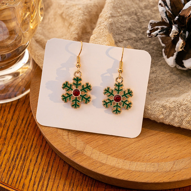 Wholesale Christmas Santa Claus Snowflake Earrings ACC-ES-MDD047