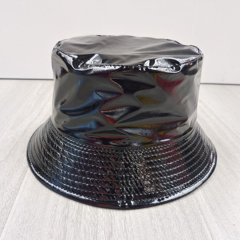 Wholesale  Leather Fisherman Hat Multicolor Trendy Sunscreen Waterproof Basin Hat Bucket Hat