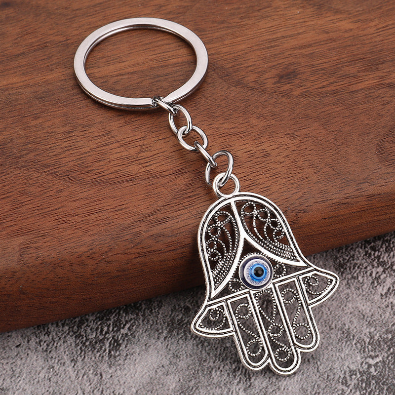 Wholesale Alloy Blue Eyes Owl Demon Eye Keychain