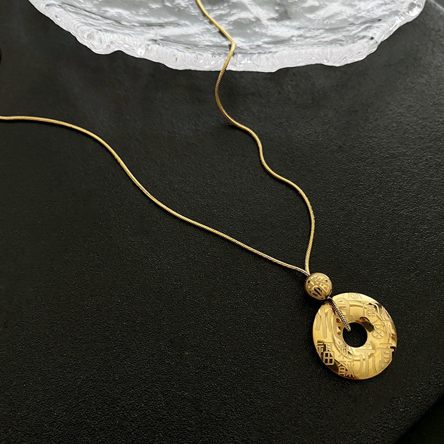 Wholesale Titanium Steel Necklace Rose Necklace ACC-NE-Yuxi016