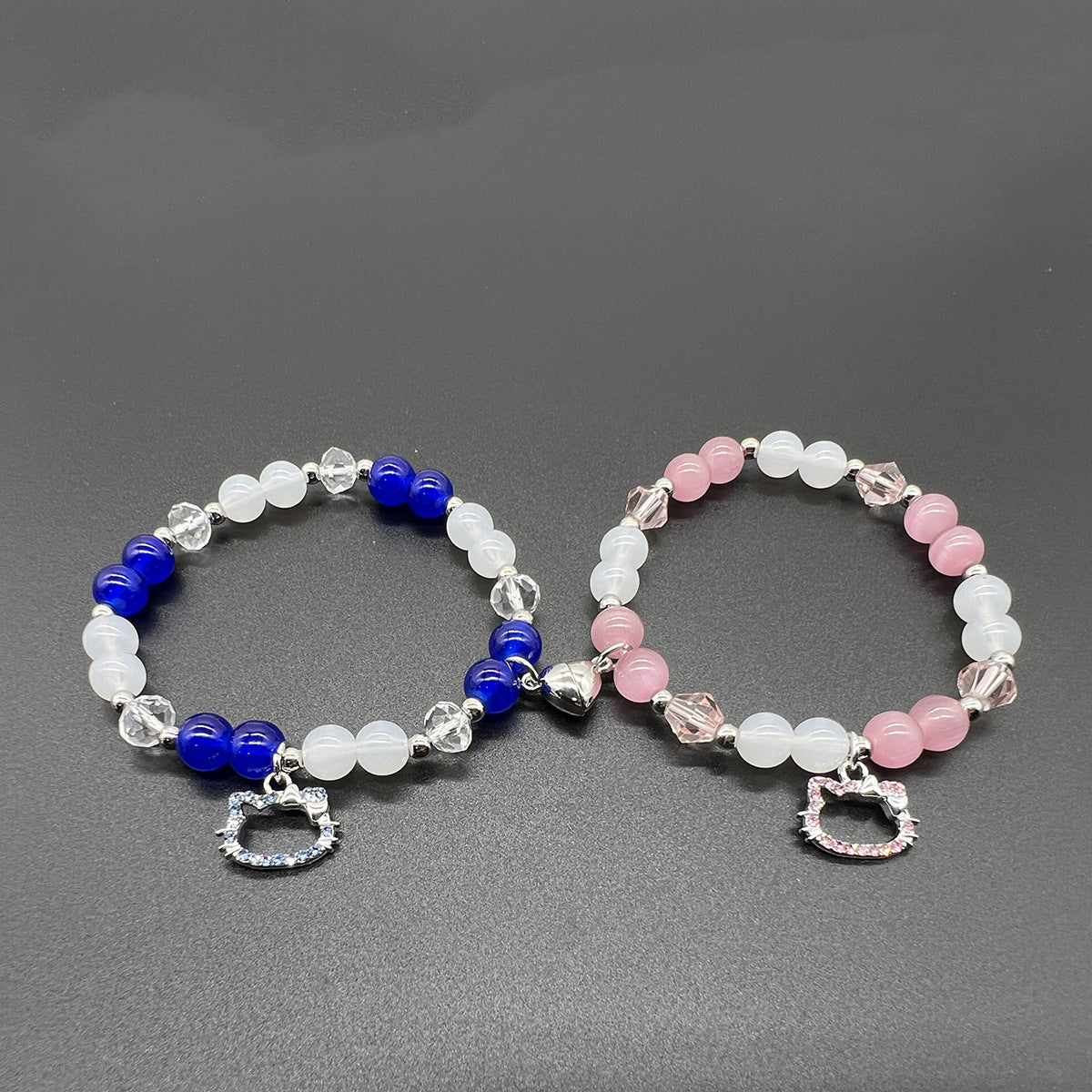 Wholesale Letter Beaded Love Heart Magnetic Elastic Bracelet ACC-BT-Nanh008