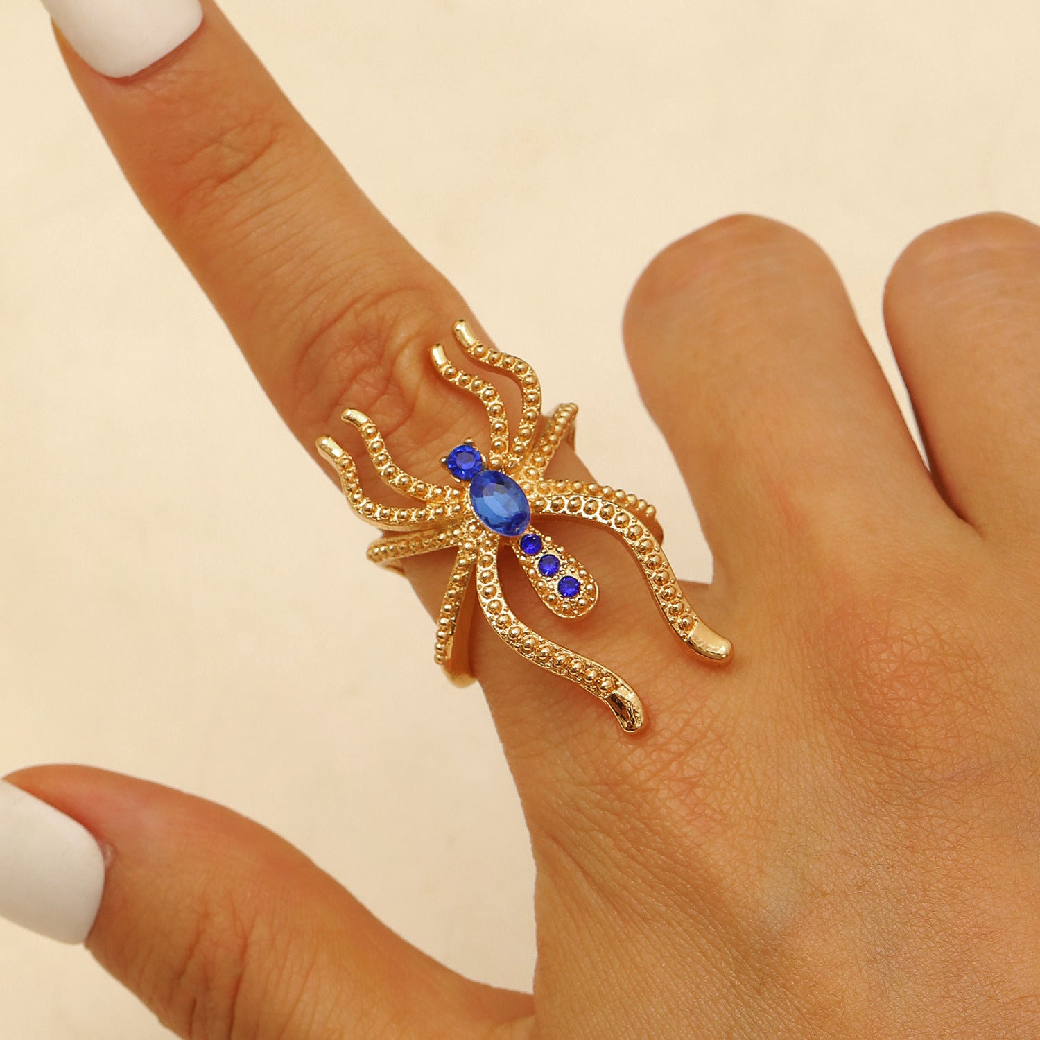 Wholesale Gothic Punk  Ring with Rhinestones,  Trendy Jewelry Accessory for  or Everyday Wear