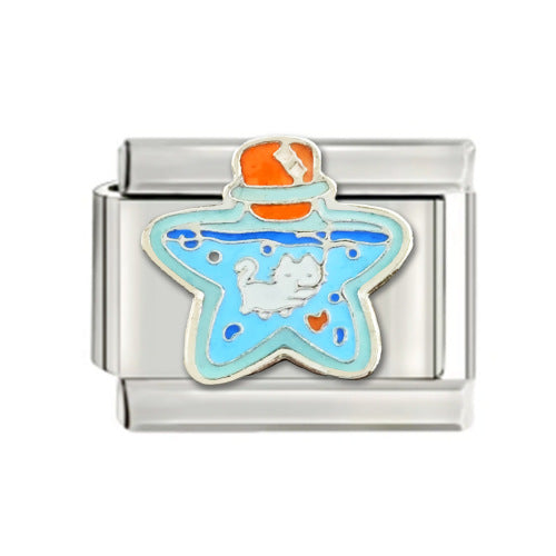 Wholesale 9mm Italian Charm Starter Bracelets DIY square Single Section Creative Stainless Steel Composable Bracelet
