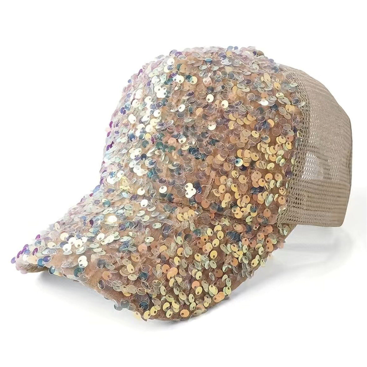 Wholesale Sequin Summer Hat Breathable Mesh Baseball Cap ACC-HT-WeiLin001