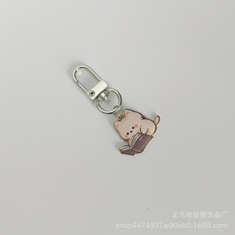 Wholesale Creative and able alloy cat Keychains