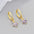 Wholesale  diamond four-leaf flower earrings  geometric flower earrings