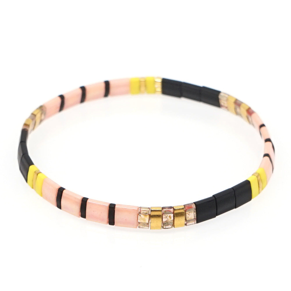 Wholesale Handmade Tila Bead Stretch Bracelet Women S Bohemian Multi Layer Stacking Jewelry Ethnic Fashion Accessory For Boutique Resale