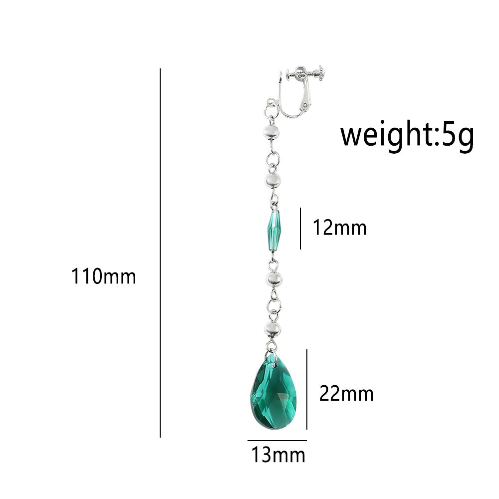 Wholesale  green crystal earrings  fashion temperament Jewelry earrings