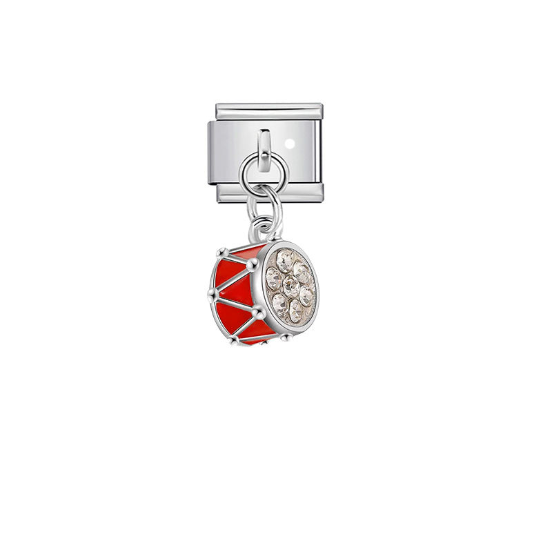 Wholesale Stainless Steel &  Enamel Music-Themed Modular Pendants – Italian DIY Bracelet &  Bead Jewelry ( Premium Resale Quality)