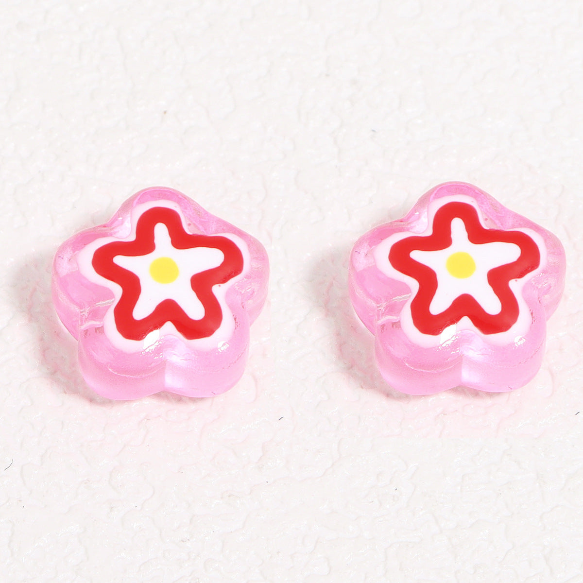 Wholesale   colorful flower patterns Focal Beads DIY Bead Accessories