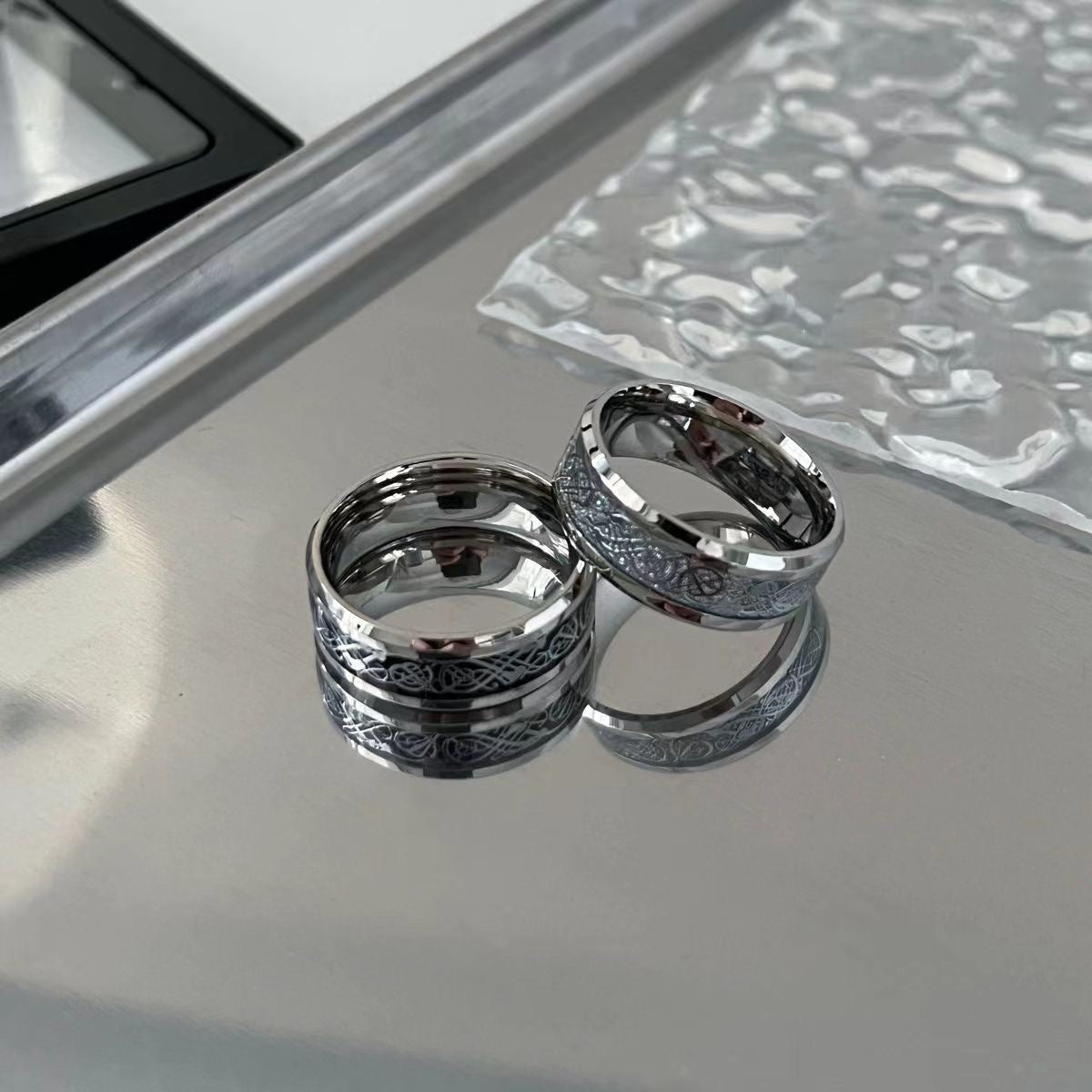 Wholesale Personalized Finger Ring Retro Titanium Steel Ring