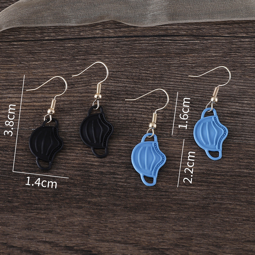 Wholesale  Nurses Festival Color Mask Pendant Earrings